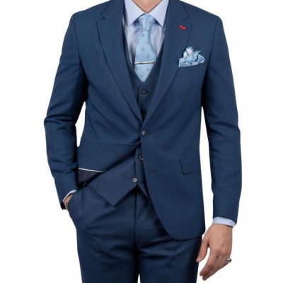 Ανδρικό κοστούμι Slim Fit DEZIGN μπλέ χρώμα S-2451