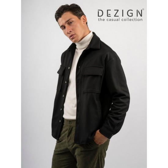 Ανδρικό OVERSHIRT DEZIGN D-2504 Μαύρο jacket