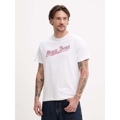 GUESS JEANS T-SHIRT CREWNECK REGULAR FIT ΛΕΥΚΟ GU0APM5GI54K8FQ40000 GUESS JEANS T-SHIRT CREWNECK REGULAR FIT ΛΕΥΚΟ GU0APM5GI54K8FQ40000