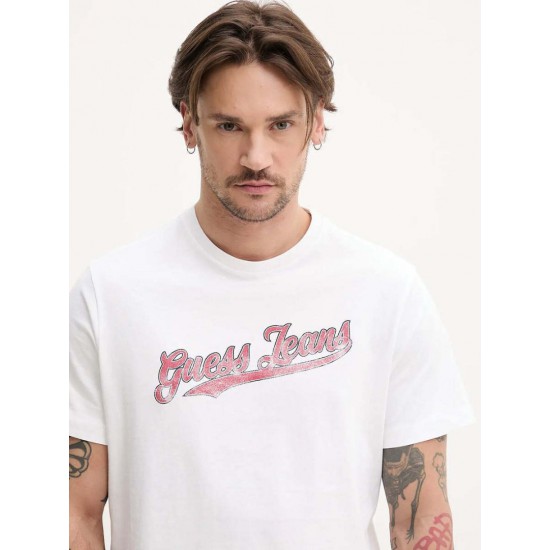 GUESS JEANS T-SHIRT CREWNECK REGULAR FIT ΛΕΥΚΟ GU0APM5GI54K8FQ40000