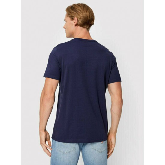 GUESS JEANS T-SHIRT CREWNECK REGULAR FIT LOGO ΜΠΛΕ M4BI81K8FQ4-A71W