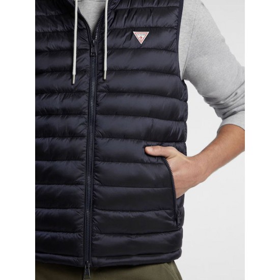 GUESS HOODED PUFFER ΓΙΛΕΚΟ ΑΝΔΡIKO M4YN11WG922-A71W ΜΠΛΕ