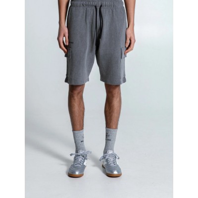 MAGICBEE STONE WASHED CARGO SHORTS 2554B - GREY 