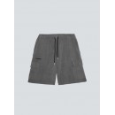 MAGICBEE STONE WASHED CARGO SHORTS 2554B - GREY
