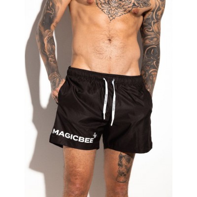 MAGICBEE LOGO SWIM SHORT MB2390 - BLACK