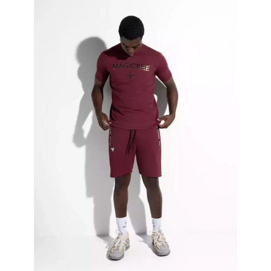 MAGICBEE FOIL LOGO - BURGUNDY 2407