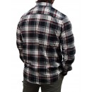 Rebase Ανδρικό Πουκάμισο Ασπρο-Μαύρο RGS-5007-BLACK WHITE