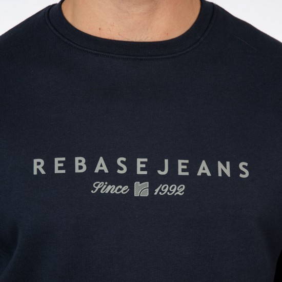 Ανδρικό Μπλούζα Φούτερ REBASE 252RTOP-1066-Dk Blue