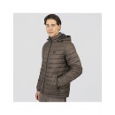 REBASE Ανδρικό Μπουφάν Bomber Πολυεστέρας Καφέ Regular Fit RJK-2040-DK ELEPHANT