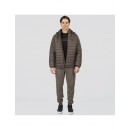 REBASE Ανδρικό Μπουφάν Bomber Πολυεστέρας Καφέ Regular Fit RJK-2040-DK ELEPHANT