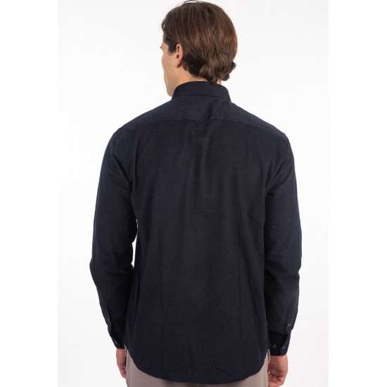 Ανδρικό Πουκάμισο REBASE 252RGS-5098-NAVY BLUE
