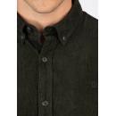 Rebase ανδρικό πουκάμισο κοτλέ  252RGS-5098 -DEEP FOREST