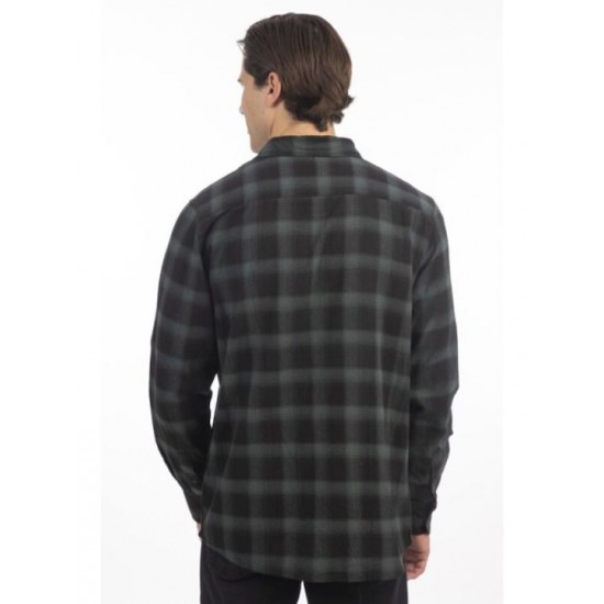 Ανδρικό Πουκάμισο REBASE 242-RGS-5007-BLACK FOREST Πράσινο