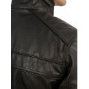 Ανδρικό μπουφάν δερματίνης REBASE 242-RLJK-2020 BLACK