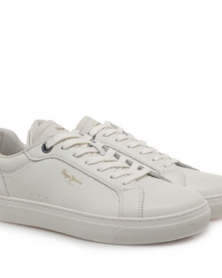 Pepe Jeans Ανδρικά Παπούτσια Sneakers Camden Edition Λευκό - PMS00045-012