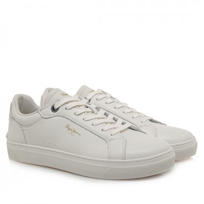Pepe Jeans Ανδρικά Παπούτσια Sneakers Camden Edition Λευκό - PMS00045-012