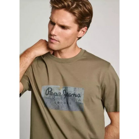 Ανδρική Μπλούζα PEPE JEANS PM509780-726 Χακί
