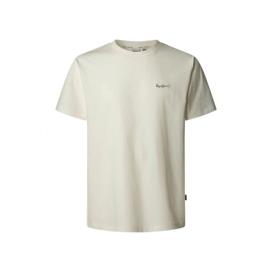 Pepe Jeans Ανδρική Μπλούζα T-Shirt Connor Contrast PM509933-803 Εκρού