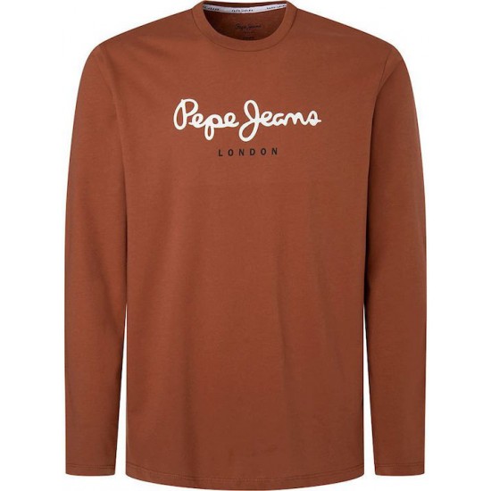 Pepe Jeans Eggo Ανδρική Μπλούζα Μακρυμάνικη Καφέ Κωδικός: PM508209-867