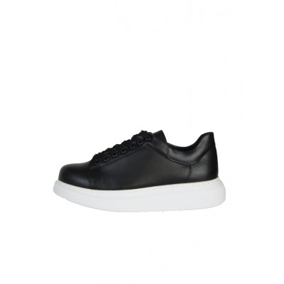 knack Ανδρικά ασπρόμαυρα δίσολα Sneakers λαστιχένια σόλα 25700