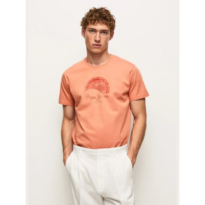 Pepe Jeans Ανδρική Μπλούζα Richmond T-shirt PM508698-145 Πορτοκαλί