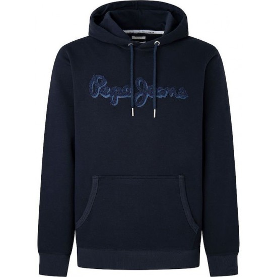 Pepe Jeans Ryan Ανδρικό Φούτερ με Κουκούλα και Τσέπες Μπλε Κωδικός: PM582328-594