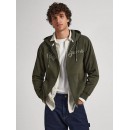Pepe Jeans Ανδρική Φούτερ Ζακέτα με Κουκούλα και Τσέπες Χακί Κωδικός: PM582329-728