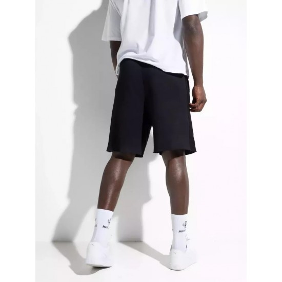 MAGICBEE REVERSE COTTON SIDE TAPE SHORTS - BLACK 2450