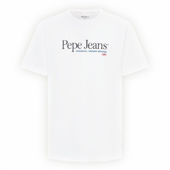 Pepe Jeans T-Shirt Λευκό ALBERT PM509432-800 WHITE