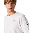 Pepe Jeans Original Ανδρική Μπλούζα Μακρυμάνικη PM508211-800 Λευκό
