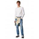 Pepe Jeans Original Ανδρική Μπλούζα Μακρυμάνικη PM508211-800 Λευκό