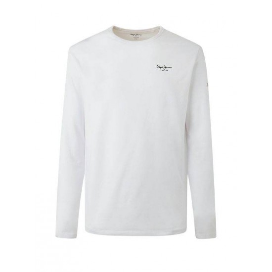Pepe Jeans Original Ανδρική Μπλούζα Μακρυμάνικη PM508211-800 Λευκό