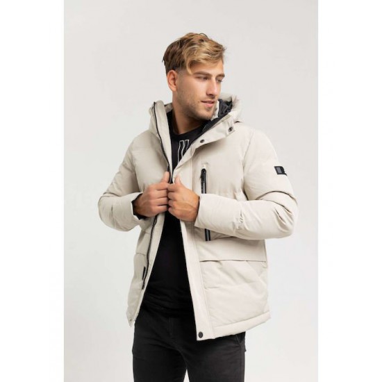 Ανδρικό Μπουφάν MANAGER JK56107-BEIGE