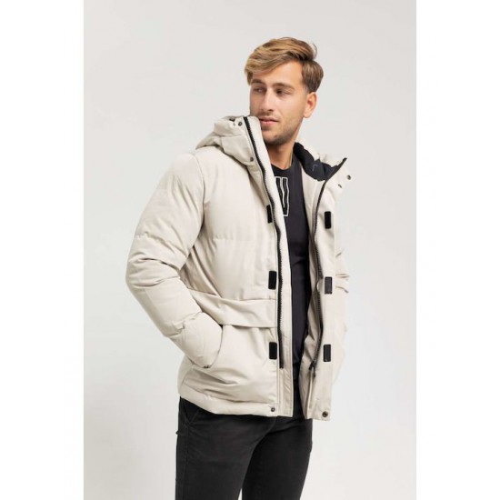 Ανδρικό Μπουφάν MANAGER JK56107-BEIGE
