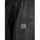 Ανδρικό μπουφάν δερματίνης REBASE 242-RLJK-2020 BLACK