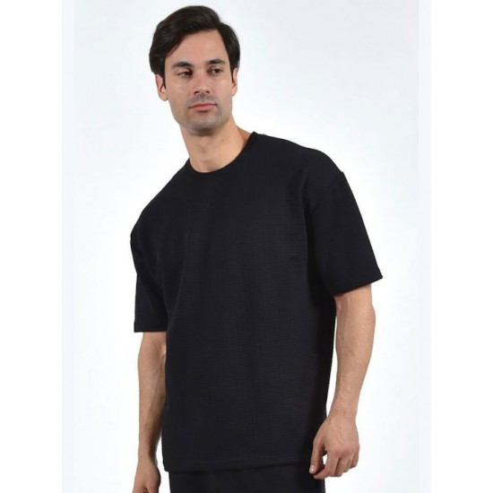 Clever ανδρικό t-shirt 23810 oversize μαυρο