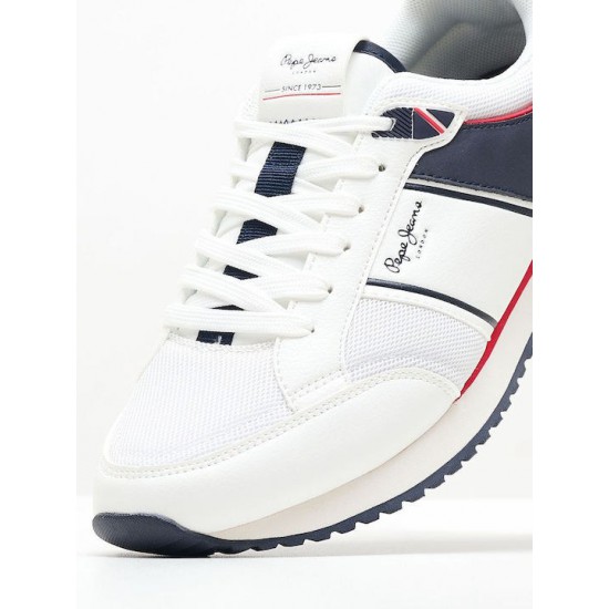 Pepe Jeans Dublin White Ανδρικά Sneakers Λευκά (PMS40009 800)