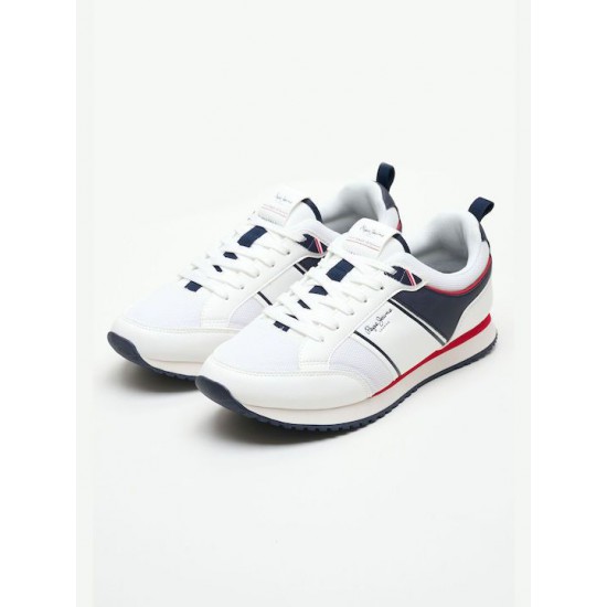 Pepe Jeans Dublin White Ανδρικά Sneakers Λευκά (PMS40009 800)
