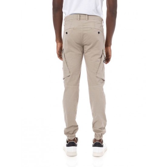Cover Jeans Ανδρικό Παντελόνι Cargo Ελαστικό Μπεζ NEW ARMY TO190-28