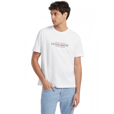 Ανδρική Μπλούζα GUESS JEANS M4YI42K8FQ4-G011 Άσπρο