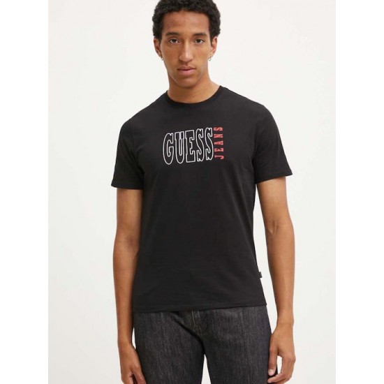 Guess Jeans Ανδρικό T-Shirt M4YI56K8HM0-BLK Μαύρο