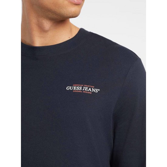 Guess Jeans Ανδρικό Μακρυμάνικο T-Shirt M4YI54K8HM0-A71W Μπλε