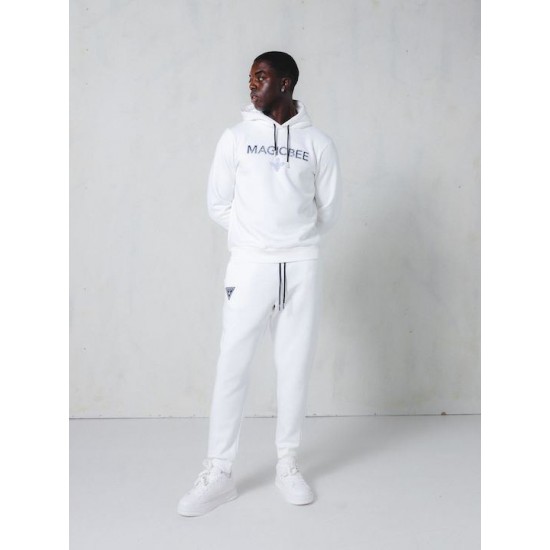 ΜAGICBEE ZIP UP POCKETS TRIANGLE LOGO – MB24402-ΛΕΥΚΟ