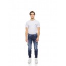 Cover - Q2452-29 - Oregon - 3D Loose skinny - Blue Denim - παντελόνι Jeans