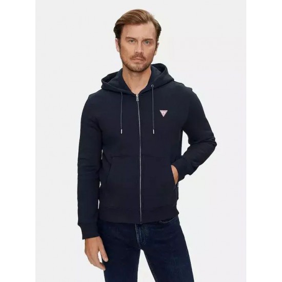 Guess Ανδρική Φούτερ Ζακέτα Με Κουκούλα M4YQ28K9V31-A71W Μπλε