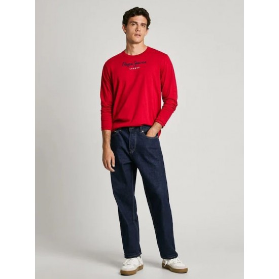 Pepe Jeans Ανδρικό Μακρυμάνικο T-Shirt Eggo Long PM508209-276 Κόκκινο