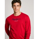 Pepe Jeans Ανδρικό Μακρυμάνικο T-Shirt Eggo Long PM508209-276 Κόκκινο