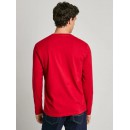Pepe Jeans Ανδρικό Μακρυμάνικο T-Shirt Eggo Long PM508209-276 Κόκκινο