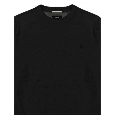 Ανδρική Μπλούζα REBASE 242-RKNIT-8000-Pure Black Μαύρο