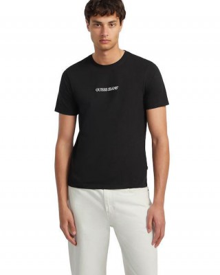 GUESS JEANS SLIM LOGO T-SHIRT ΜΠΛΟΥΖΑ ΑΝΔΡΙΚΗ BLACK GU0APM4YI52K8HM00000